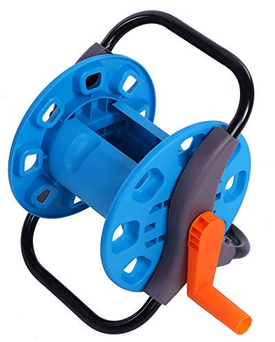 Porta del tubo da giardino, carrello per tubo per tubo d'acqua, conservazione del tubo da giardino all'aperto, portabellico per tubi per acqua, organizzatore di portabicchieri per