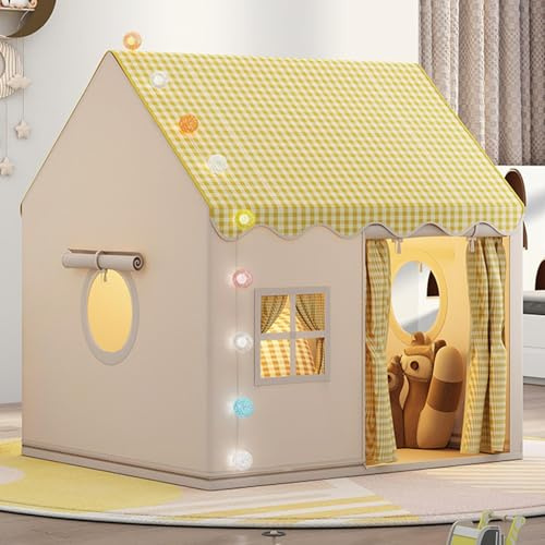 Tienda De Campaña Infantil | Tienda para Niños Interior | Casita Infantil Tela De Juegos con Ventanas | Tiendas De Campaña Castillo | Cabaña I-nfantil para Niños 3 a 13 años