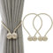 IHClink Magnetic Curtain Tiebacks Clips Curtain Buckles Holdbacks Binding Weaving Tie Band 2 pieces For Home Office Decorative UK patent 6036254 (Beige)