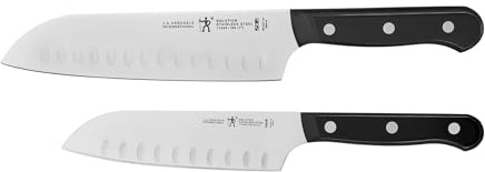 HENCKELS Solution Razor-Sharp 2-pc Knife Set, Santoku Knife 5 Inch, Santoku Knife 7 Inch, German Engineered Informed by 100+ Years of Mastery, Stainless Steel