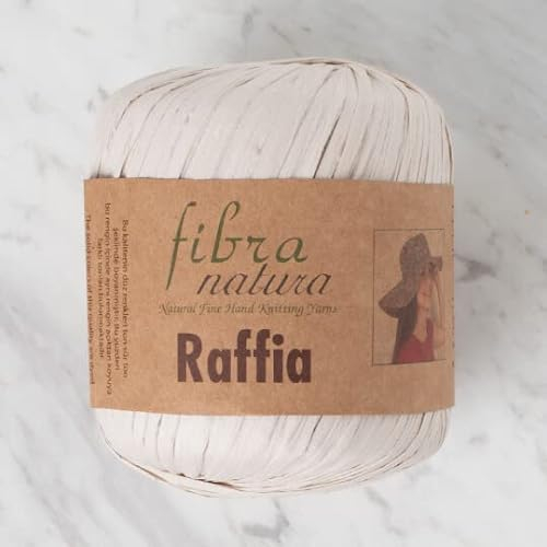 Fibra Natura filato di rafia, %100 rayon di cellulosa, corda di macramè, 40 g 90 m, paglia naturale di rafia, filato per cesto, filato per decorazioni per la casa, filato ecologico (15)