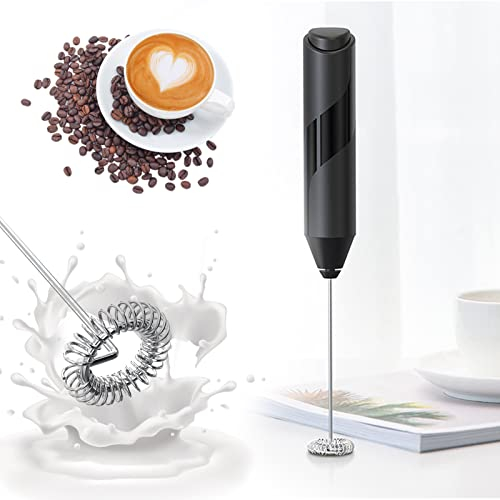 Milchaufschäumer Stab, Edelstahl Handheld Milchschäumer, Batteriebetriebene Milk Frother, Handheld Milchaufschäumer, für Kaffee/Latte/Cappuccino/Sahne/Macchiato/Eier Schlagen