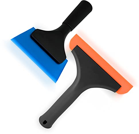 EHDIS Fensterabzieher Auto Silikon Kit, Scheibenabzieher Auto, Duschabzieher Klein, Abzieher Autoscheibe, für Glas, Badezimmer, Küche, Spiegel und Autoscheiben, 6 INCH+5 INCH