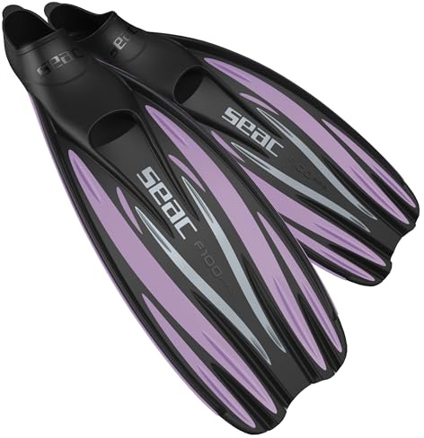 Seac F 100 Pro, Palmes de plongée Ultra légères chaussantes, pour plongée et Snorkeling, Lilas
