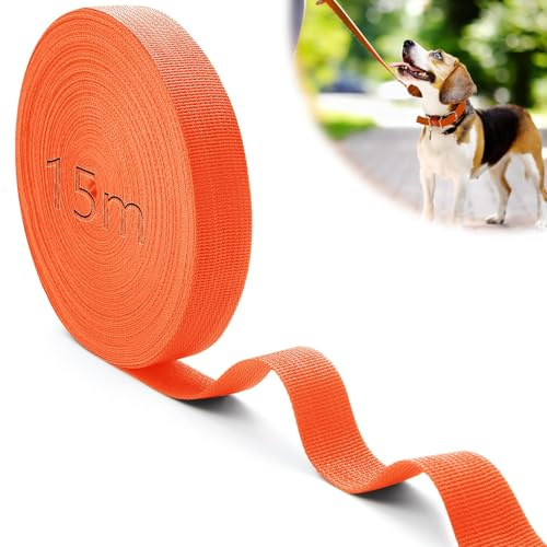 Mbsomnus 15M nylonband 25 mm orange klädselband persiennband skärbara små tätningsband bagagebandsväskor hundkoppel