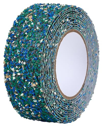 MAYJOYDIY 5m Blue Anti Slip Tape 50mm Self-Adhesive Non Skid Tape High Friction Tape Non-Slip Traction Grip Tape for Staircases Shower Stairs Pool Tubs Wet Areas