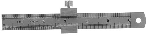 DOITOOL Règle en Acier Inoxydable avec Butée Règle de Précision Outil de Mesure 30 CM pour Artistes et Charpentiers