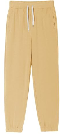 Haloumoning Träningsbyxor, pojkar, normal passform, barn, lätta joggingbyxor, enfärgade sportbyxor, lediga fritidsbyxor med elastisk linning och fickor, kaki, 9-10 år