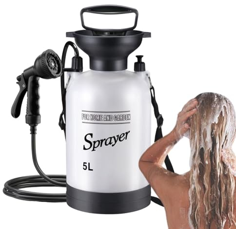 Genérico Ducha De Camping - Ducha Manual De Exterior para Camping - Pulverizador De Baño Portátil para Baño, Limpieza, Acampada, Senderismo, Lavado De Coches, Riego De Plantas Y De Mascotas