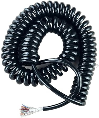Cavo a molla a spirale 9-25 Core 22-28AWG Rivestimento in PU Cavo multicore retrattile 1-12M(10 cores24 AWG,Stretch 1 meter)