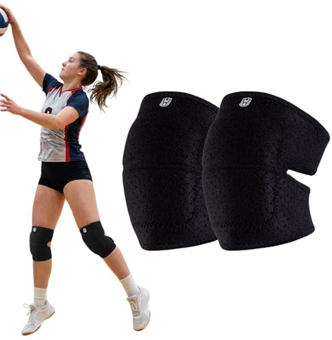 Volleyball Knee Pads, Breathable Elastic Knee Support, Man & Woman Non-Slip Protective Knee Pads For Work, Sports, Basketball, Biking, Dance, Yoga, Comfortable Cushioning For Kids，Youth And Adults (M)