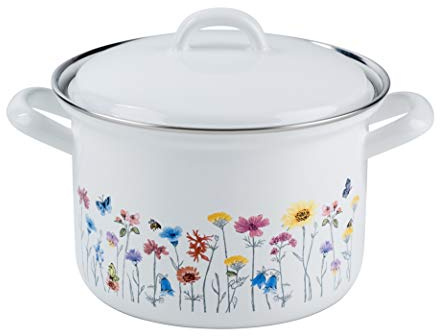 RIESS 0121-070 - Pentola per carne con coperchio, diametro 14 cm, capacità 1 litro, edizione speciale FLORA, induzione