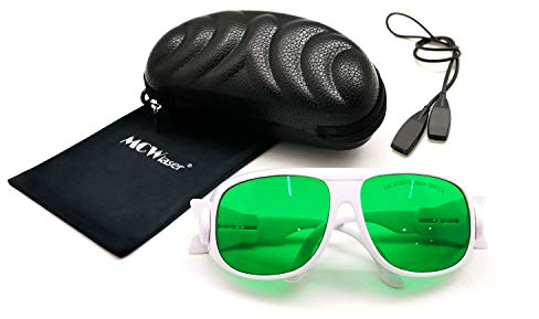 MCWlaser Laser Schutzbrille Brille 190-470 & 610-760nm Safety Goggles Typisch für 355 nm 405 nm 447 nm 450 nm 406 nm 460 nm 635 nm 650 nm 655 nm 671 nm 694 nm 750 nm 755 nm Absorptionstyp EP-13 Typ 1