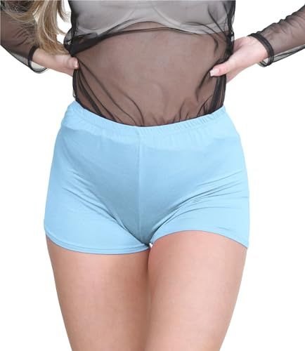 janisramone® Women's Stretchy Mini Shorts - Chic Hot Pants for Club, Dance & Gym, Perfect Summer Fashion, Fitted Style