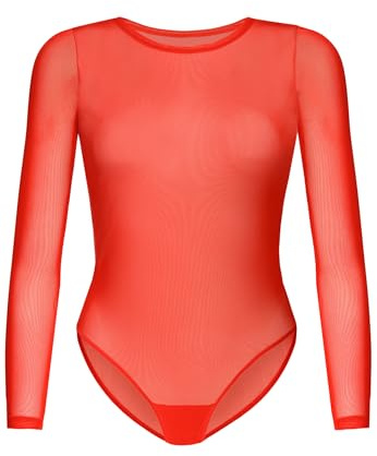 Teyli – elegante body de malla con mangas largas y corte clásico tipo slip, que realza la silueta y aporta estilo a cualquier look.
