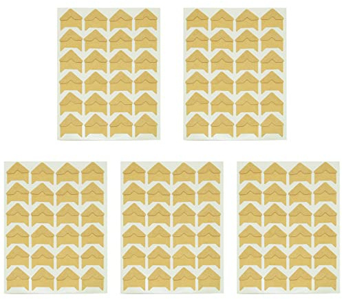 120pcs Photo Corners Self Adhesive,Photo Corners Self Adhesive Picture Frame Corners Photo Paper Sticker,Photo Mounting Corners Stickers for DIY Craft Scrapbooking Photo Albums(Brown)