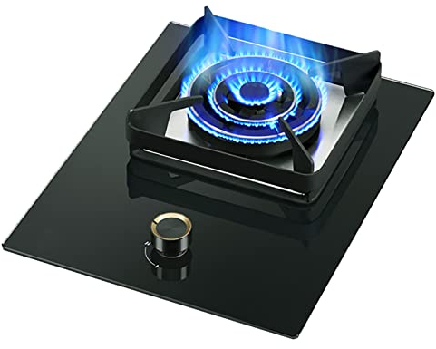 Piano Cottura a Gas 5.2KW Piano Cottura a Gas, bruciatore Singolo Compatto Portatile, fornello a Gas per la casa, Il Campeggio e la Cucina in roulotte [Classe energetica A] (Colore : LPG) (Lpg)