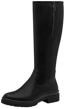Tamaris Damen Langschaft-Stiefel Vegan; BLACK, EU 38