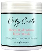 Only Curls Deep Hydration Curly Hair Mask, 250ml, Curly Hair Product, Strengthening & Conditioning Treatment, Hydrated, Frizz-Free Curls, Smoothes & Nourishes, For All Curly Hair Types