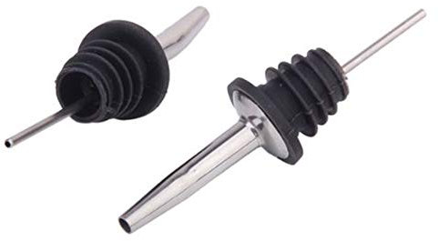Pack of 2 Stainless Steel Liquor Pourer Bottle Pourer Oil Bottle Pourers Spout Stopper for Wine Liquor Oil Coffee Vinegar Bottles Practical Design