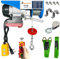 Bigorenda Winches Electric Hoist 200KG Wireless Remote Control/Wired Control 2 in 1, Electric Hoist Lift 20M/10M Lifting Height,Single/Double Sling,Emergency Stop Switch,for Factory Warehouse Garage