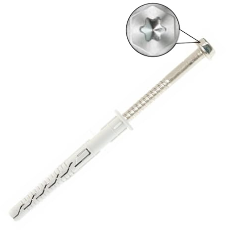 KPR-FAST K Rahmendübel Sechskantkopfschraube Fensterrahmendübel Spreizdübel Kragen ETA (Ø12,0 x 180mm, 25, Stück)