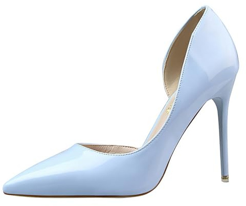 Escarpins À Talons Hauts De 10 Cm pour Femmes, Chaussures À Talons Aiguilles À Bout Pointu Et Fermé, Chaussures De Soirée pour Mariée Et Invitée De Mariage