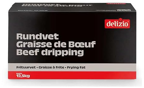 Graisse de bœuf Delizio pour fritures - Gros conditionnement 12.5kg - Etui de 12.5kg
