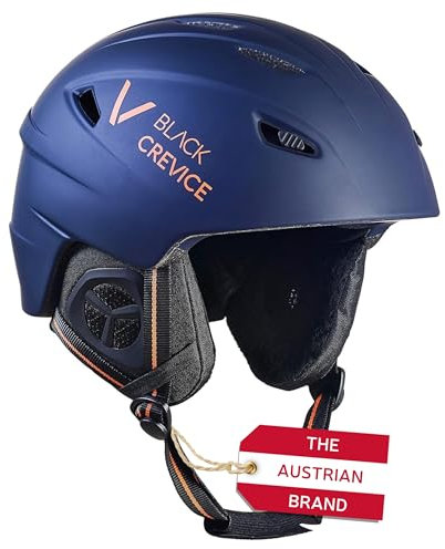 Black Crevice Kinder Skihelm Streif, matt Navy/orange S (54-55 cm)…