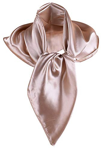 YOFASEN Hijab para Mujeres - Satinado Musulmanas con Velo Pañuelo para la Cabeza Islámico Turbante 90x90cm, Marrón claro