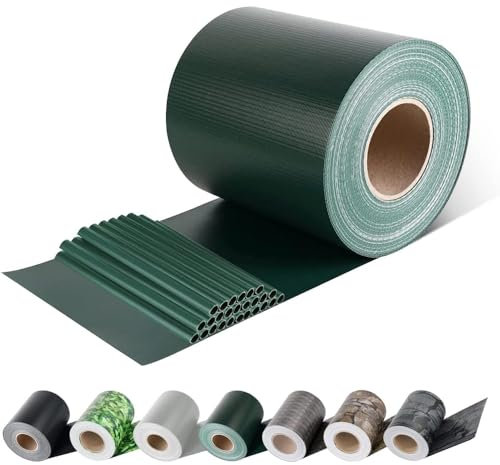 EFFE Fasce PVC frangivista con 20 Clip | Barriera per recinzioni Verde