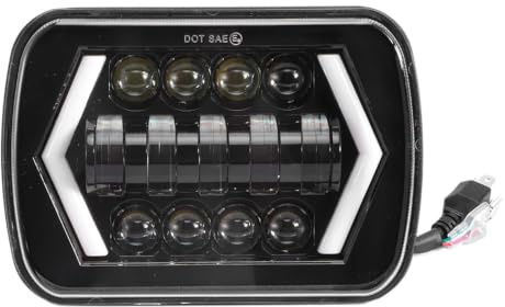 EVGATSAUTO Faros Delanteros LED Automáticos Cuadrados de 5x7 Pulgadas, Haz Alto o Bajo, Aptos para Automóviles o Camiones con Faros Cuadrados