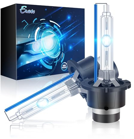 Erato D2S Xenon Lampadina allo xeno, 35W 8000K blu Bianco 12V HID Kit Xeno Lampada a Scarica Super Luminosa High Low Beam di Ricambio per i Auto Fari, 2 Lampadine
