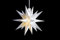 Sterntaler Dekostern | Weihnachtsstern Mini-Stern | Kunststoff | 18-Zacker | Weiß | 12cm | Innen | LED | Batterie | mit Timer