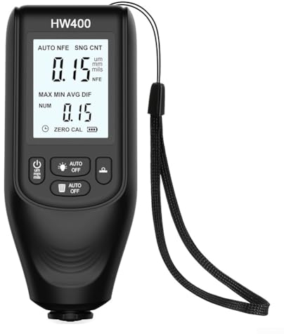 Farbbeschichtungsdickenmessgerät, Automobil-Lackfilm-Beschichtungsdickenmessgerät, Autolackiertiefenmesser, digitales Testgerät (schwarz)