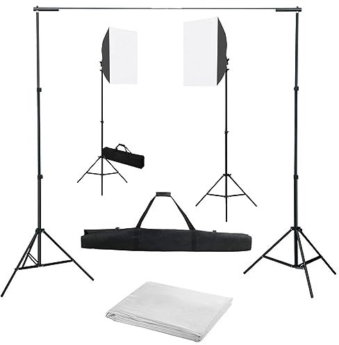 ZEYUAN Fotostudio-Set mit Softbox-Leuchten und Hintergrund, Fotostudio Set, Hintergrund Fotostudio, Fotohintergrund, Foto Hintergrundsystem, Fotohintergrund Set, Photo Studio Set,
