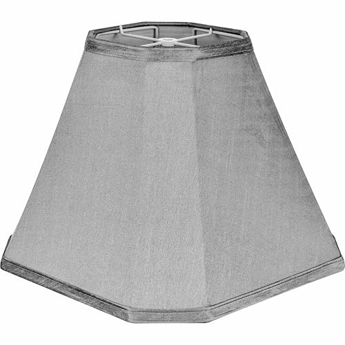 GO&SO 1 Pack Gray Bell Lamp Shades Fabric Lamp Shade,Modern Lamp Shade For Table & Floor Lamp Shade Replacement,6.5Top x 13Bottom x 11.2Slant Height x 10.5''Vertical Height(Spider), Easy Assembly