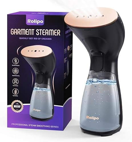 Rolipo Clothes Steamer Handheld Garment Steamer Clothing for Efficient Wrinkle Removal, Compact and Portable for Home, Travel, Office Use
