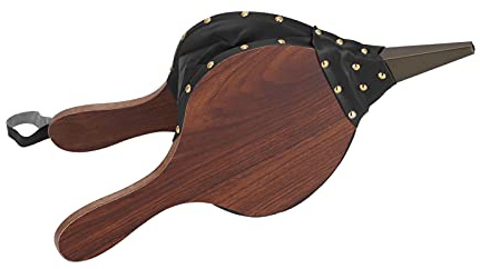 LOCADENCE Soffietto per Camino, 16,9 X 7,5 Pollici, Soffiatore d'Aria in Legno Marrone per Barbecue, Soffietto Manuale per Barbecue, Grigliate All'Aperto, Caminetti, Stufe