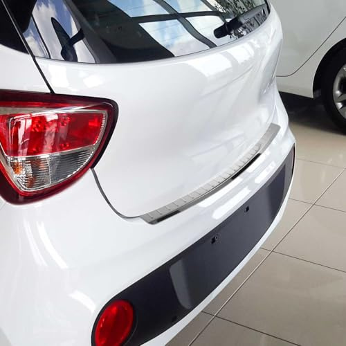 OMAC Ladekantenschutz Stoßstange kompatibel mit Hyundai i10 2016-2019 Schrägheck Edelstahl Chrom