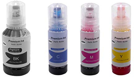 vhbw Nachfülltinte B/C/M/Y kompatibel mit Drucker Canon Pixma G7050 GM4050 G5050 G6050 GM2050 G4511 G3501 G2501 G1501 G4510