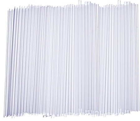 Comfy Package 7.75-Inch Clear Plastic Drinking Straws [250 Count] Disposable Straws for Cocktails, Beverages and Parties