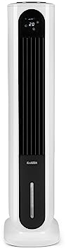 Klarstein Rafraichisseur d'Air Mobile 5 en 1, Refroidisseur d'Air par Evaporation avec Humidificateur, Ventilateur, Ioniseur, Climatiseur Mobile Sans Évacuation, Mode Nuit, 85W, Débit d'Air 3306m³/h