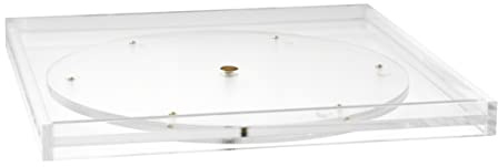 russell+hazel Acrylic Carousel Bloc Accessory Tray, Clear, 8.5 x 8.5 x .683
