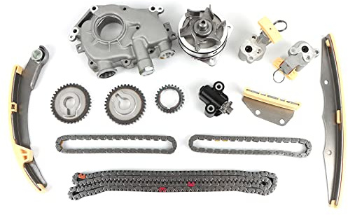 DAYSYORE Timing Chain Kit - with Oil Pump & Water Pump Fits for Nissan 2005-2010 Frontier Pathfinder Xterra 4.0L V6 DOHC 24 Valve Engine Code VQ40DE
