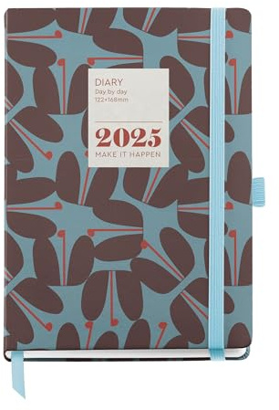 Miquelrius - Agenda 2025, Årlig dagbok 122 x 168 mm, Dagskalender, Fodrad kartongomslag, Spiral, Elastisk gummiförslutning, 80 g/m² papper, spanska, engelska och portugisiska, Jessica