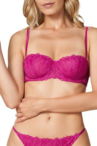 Goldenpoint Donna Intimo Balconette Senza Imbottitura con Ferretto Dafne Enchanted in Pizzo Foliage e Raso con Spalline Regolabili
