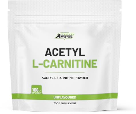 Freak Athletics Acetyl L-Carnitine Powder 100g - L Carnitine Powder - Carnitine Supplement, Metabolism Support, High Strength, Energy Boost & Weight Management (100g - 100 Servings)