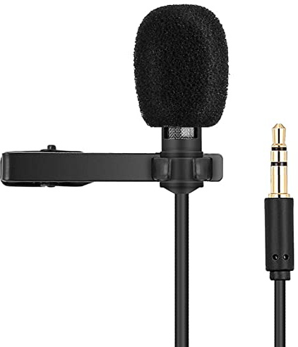 Microphone cravate portable 3,5 mm mains libres avec cordon omnidirectionnel pour ordinateur portable