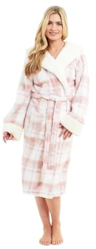 look now Premium Hooded Dressing Gown for Women | Ladies Soft Bath robe with Pockets & Belt | Cozy Warm Loungewear Best for Winter | Fleece Dressing Gown